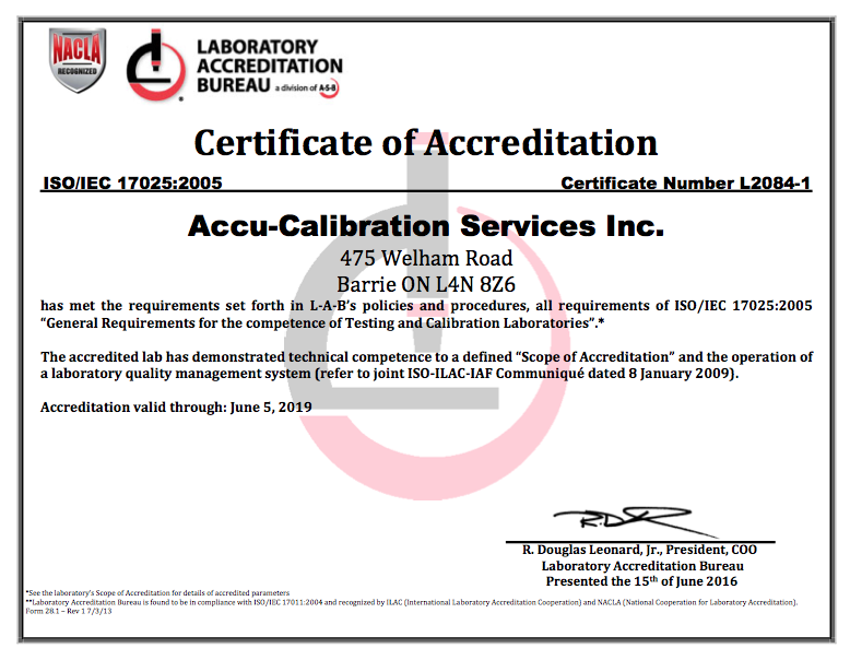 Calibration Services